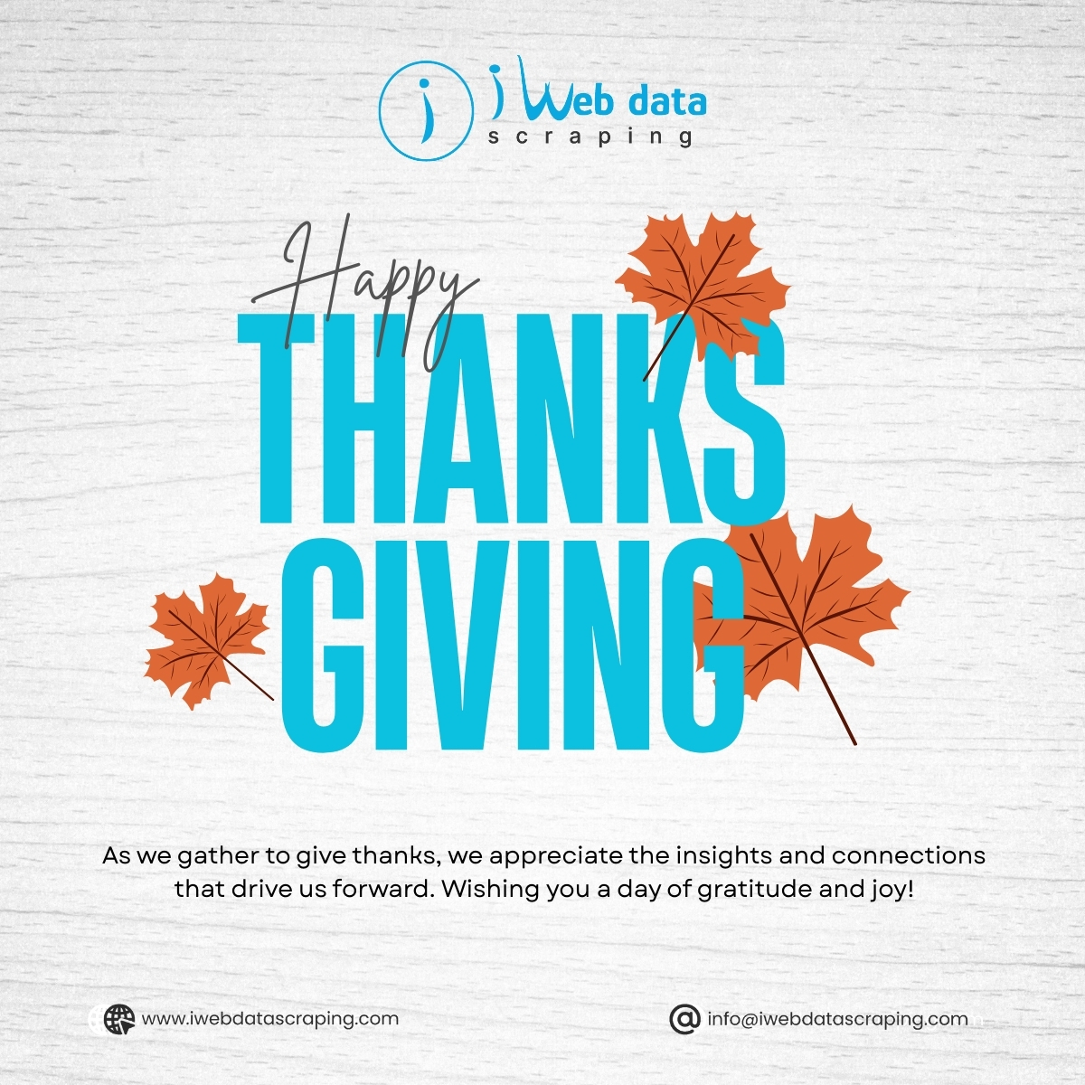 iwebdatascrape's tweet image. This Thanksgiving, we’re thankful for data that empowers decisions and clients who trust us to deliver

Faster insights
Smarter strategies

Happy Thanksgiving from the iWeb data scarping team!
iwebdatascraping.com

#Thanksgiving2025 #DataProvider #WebScraping
