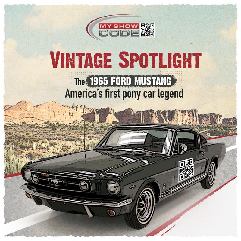 myshowcode's tweet image. The 1965 Ford Mustang roared into American culture with power, freedom &amp;amp; rebellion on four wheels. A true symbol of youth and passion. Keep its legacy alive with myshowcode.com. 

Like &amp;amp; follow for more vintage icons! 

#MyShowCode #QRShowcase #ClassicCars #VintageCars