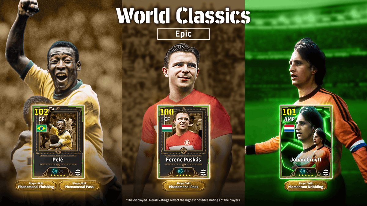 Epic: World Classics

Además de los 3 jugadores épicos y los 8 jugadores resaltados indicados abajo, la lista de jugadores especiales incluye 139 jugadores en activo.