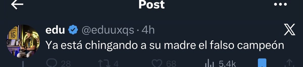 No aguantaste la verga pinche joto