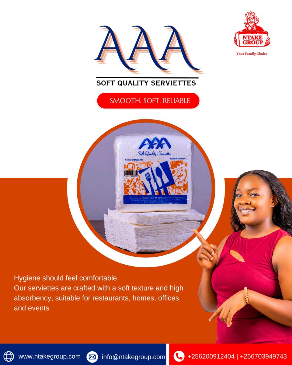 _ntakegroup's tweet photo. Gentle on the skin, strong on hygiene. 💧
Your meal deserves a clean touch AAA Serviettes https://t.co/YOM9xbFGD1