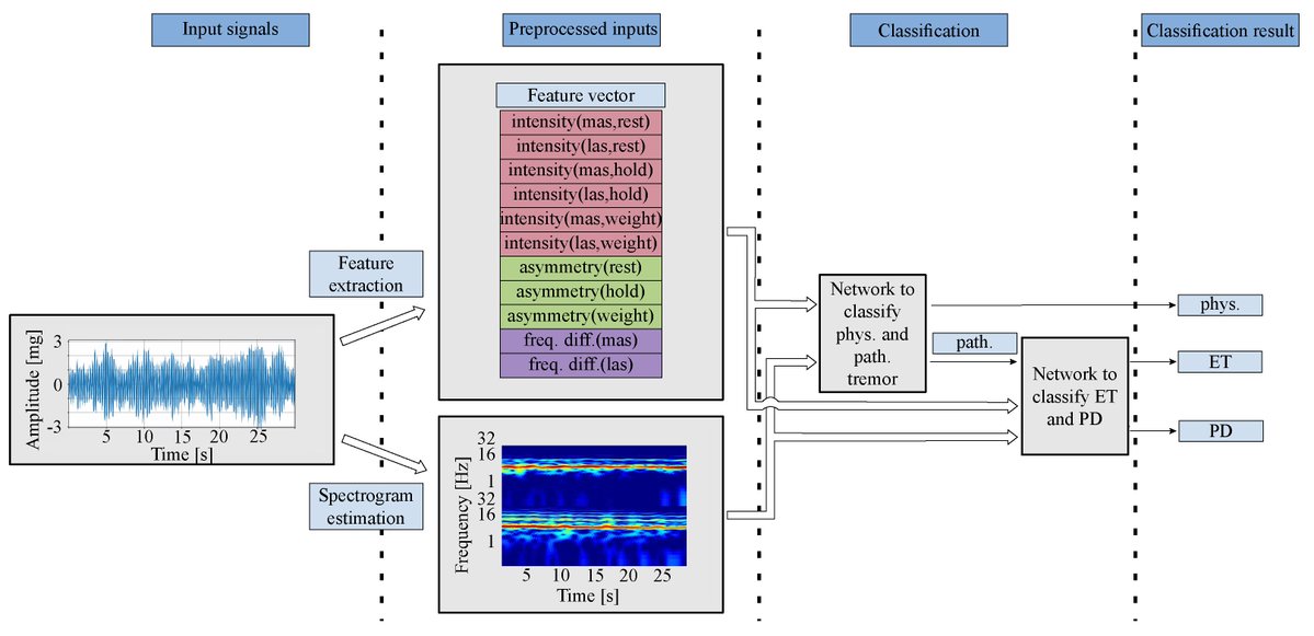 InformationMDPI's tweet image. Read #Paper &quot;Two-Stage Convolutional Neural Network for Classification of Movement Patterns in Tremor Patients&quot; by Patricia Weede, et al.

See more details at:
mdpi.com/2078-2489/15/4…
#NeuralNetwork #TremorClassification #ParkinsonsDisease #MedicalAI
@ComSciMath_Mdpi