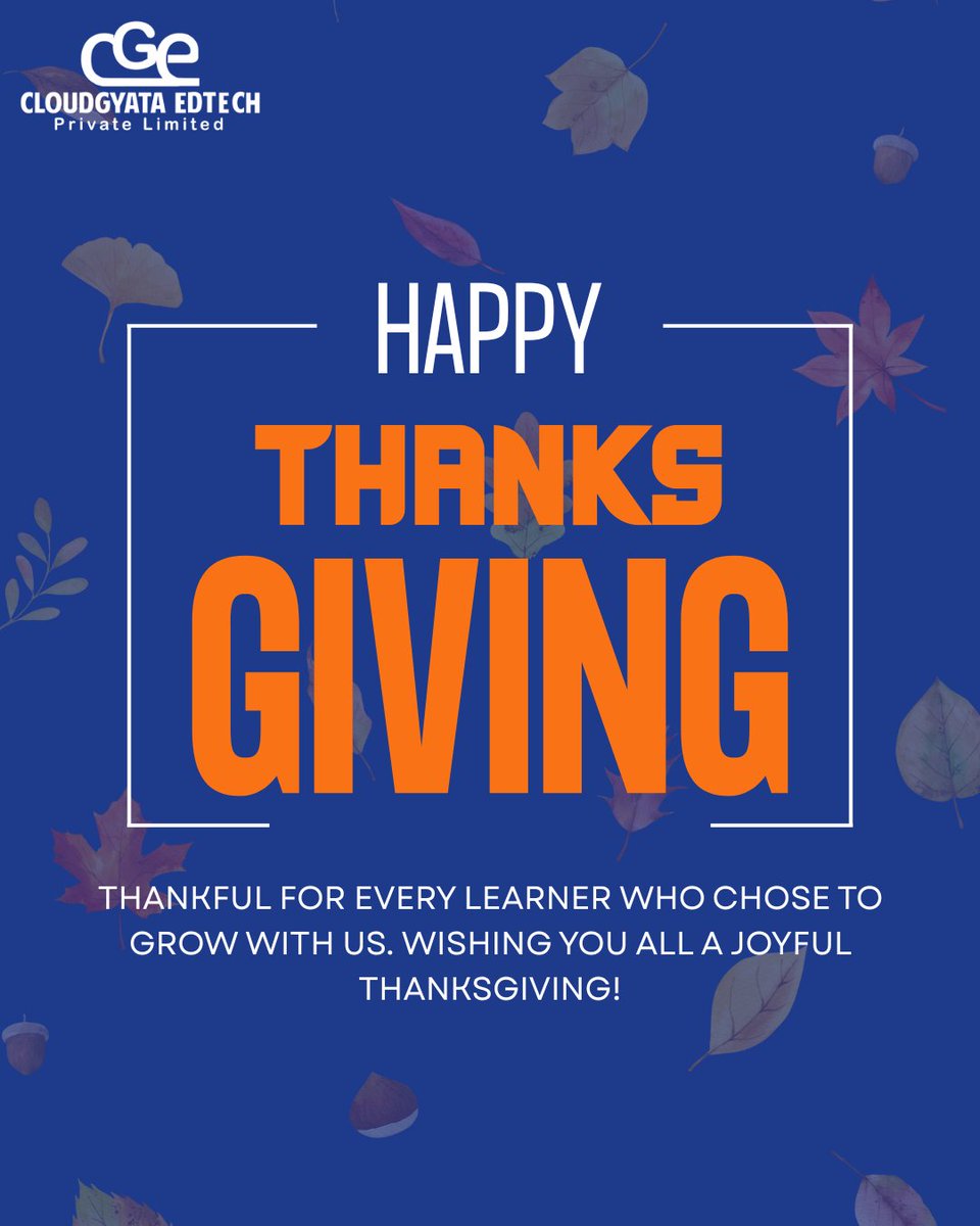 cloudgyata's tweet image. Thankful for every learner who trusted us with their career journey this year 𝗛𝗮𝗽𝗽𝘆 𝗧𝗵𝗮𝗻𝗸𝘀𝗴𝗶𝘃𝗶𝗻𝗴.

#thanksgiving #edtech #keeplearning #studentcommunity #cloudgyataedtech