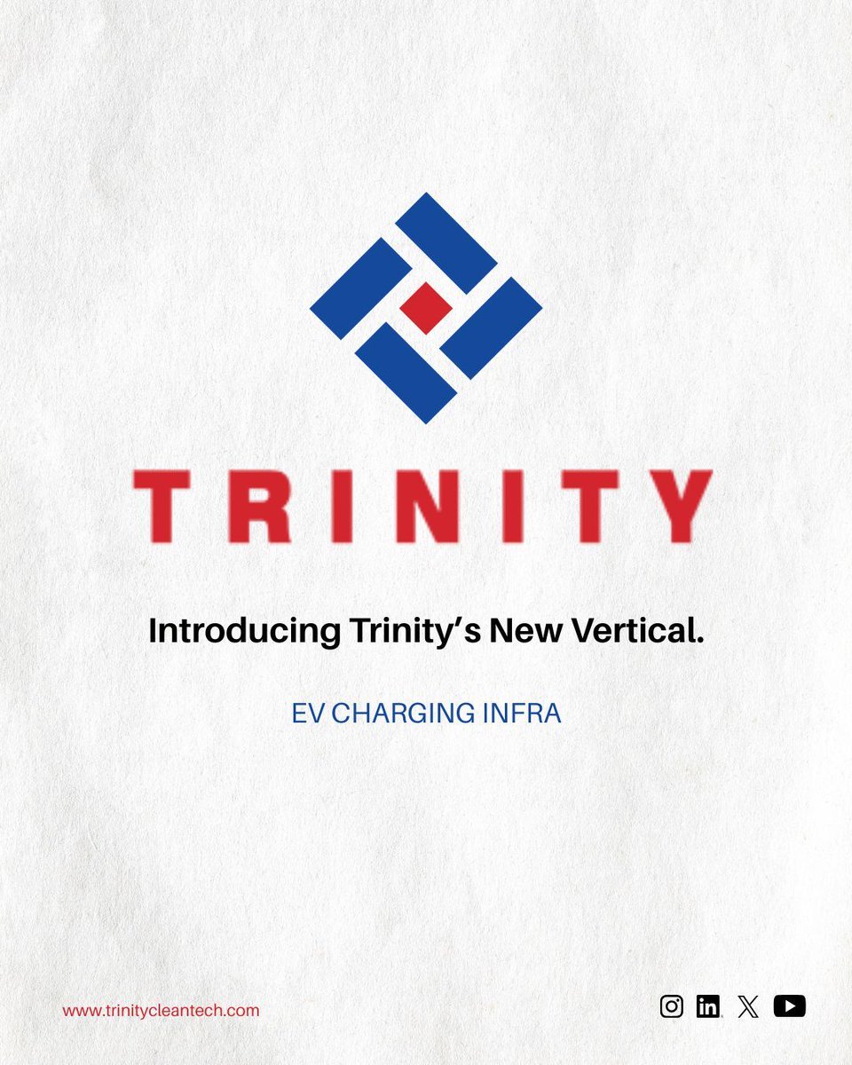 Trinitycleantch's tweet image. 🚀 Introducing Trinity EV Infra Solutions
A single expert vertical for scalable, compliant &amp;amp; future-ready EV charging infrastructure.
From groundwork to grid integration — we handle it all. ⚡

#EVCharging #EVInfrastructure #TrinityCleantech #SustainableMobility