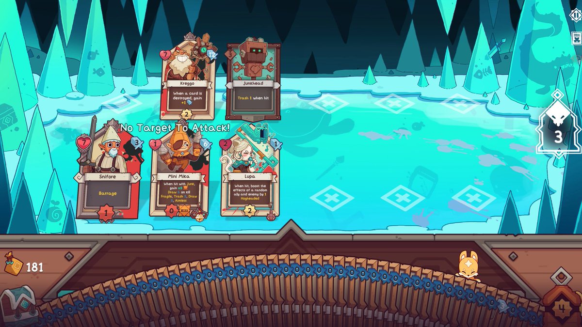 Casually breaking my game in Wildfrost. It will keep attacking adding cards to my hand until it is finished!