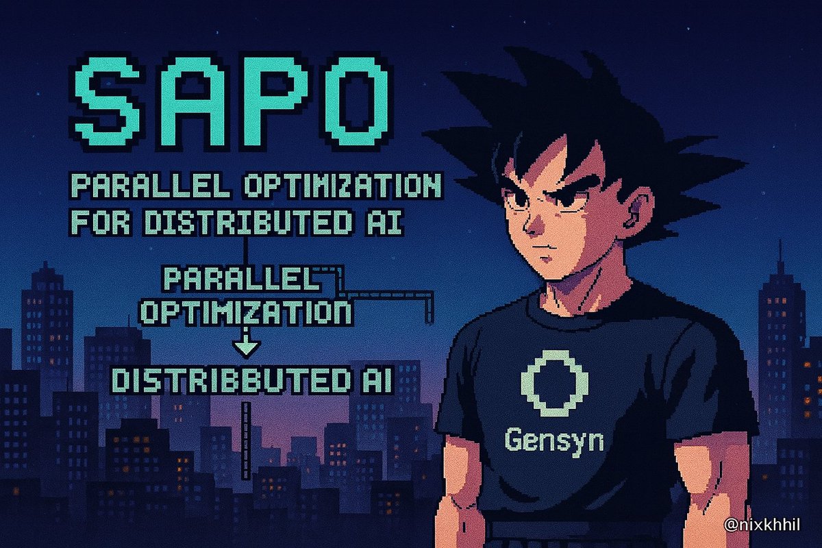 nixkhhil's tweet image. 𝐒𝐀𝐏𝐎: 𝐏𝐚𝐫𝐚𝐥𝐥𝐞𝐥 𝐎𝐩𝐭𝐢𝐦𝐢𝐳𝐚𝐭𝐢𝐨𝐧 𝐟𝐨𝐫 𝐃𝐢𝐬𝐭𝐫𝐢𝐛𝐮𝐭𝐞𝐝 𝐀𝐈 👾

Decentralized AI training raises new questions about trust, scale and coordination. @gensynai explores verification first infrastructure. Let’s understand how -