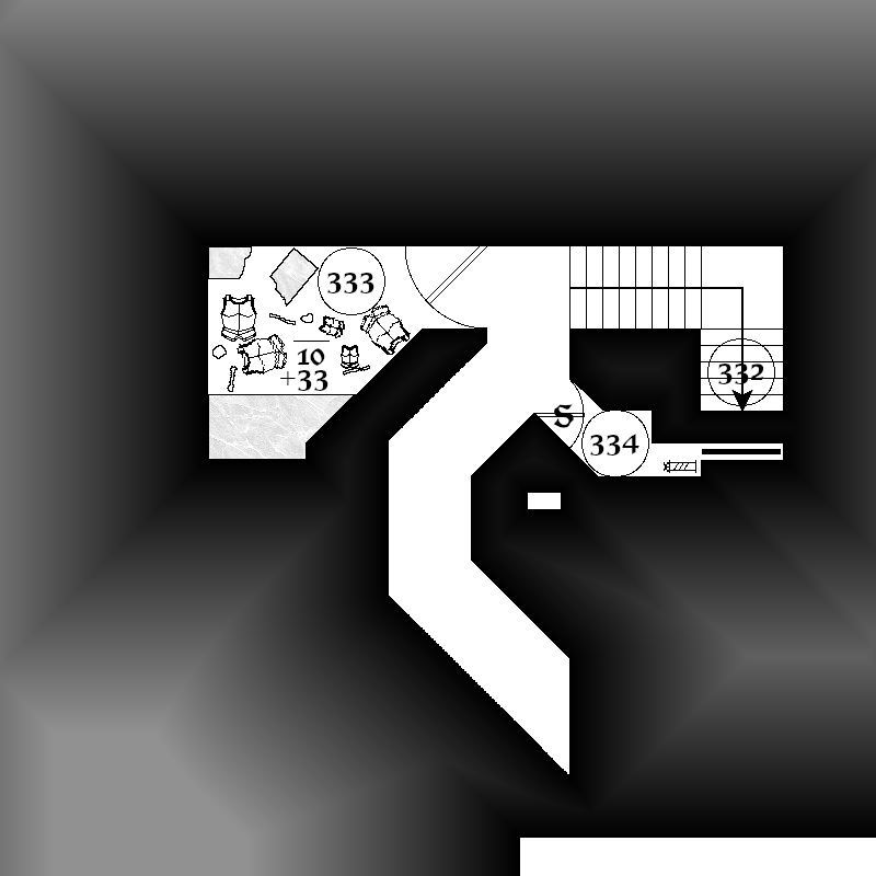ZathrasAdventur's tweet photo. #dungeon25 #Day334 Stepping through the broken stone door you find a cramped room with a torn up winch and broken chest. The winch's broken chain heads to a thin space which must have once held a portcullis and now opens to the barricade on the stairs. https://t.co/LpstLXWwzT https://t.co/1ZyjkswmMd