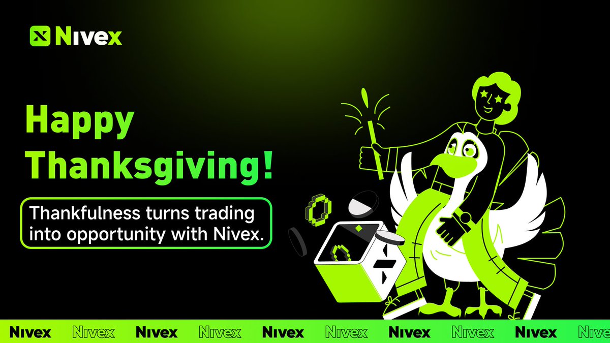 nx_Labs's tweet image. 🍁 Thanksgiving is about gratitude — and at Nivex, we’re grateful for YOU. 🦃

This season, we’re excited for the next:
🚀 Smarter trading AI tools
🌐 Seamless Web3 experiences
🤝 A growing global trading community

🌽🔥 Let thankfulness guide your trades, and let Nivex guide you…
