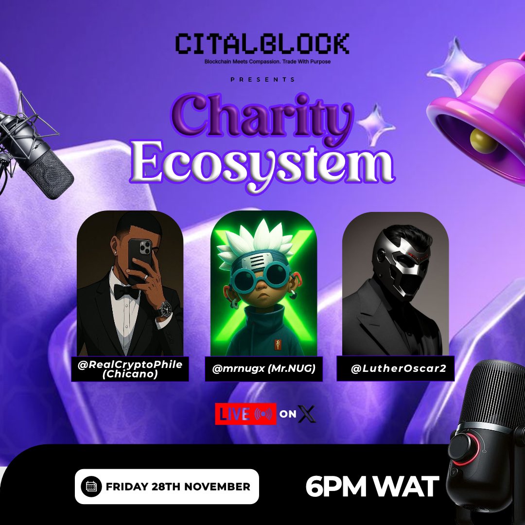 Every great change begins with a single conversation and this Friday, 28th November 2025 at 6PM WAT, that conversation goes live.

For decades, the world has poured billions into charity yet the system is still broken.
No transparency. No verifiable proof. No real accountability.