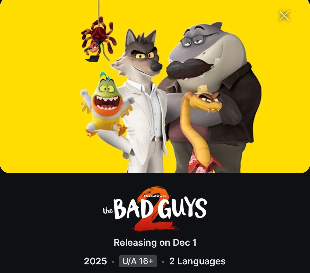 CinemaRareIN's tweet image. #TheBadGuys2 (2025) by #PierrePerifel, premieres Dec 1st on @JioHotstar.