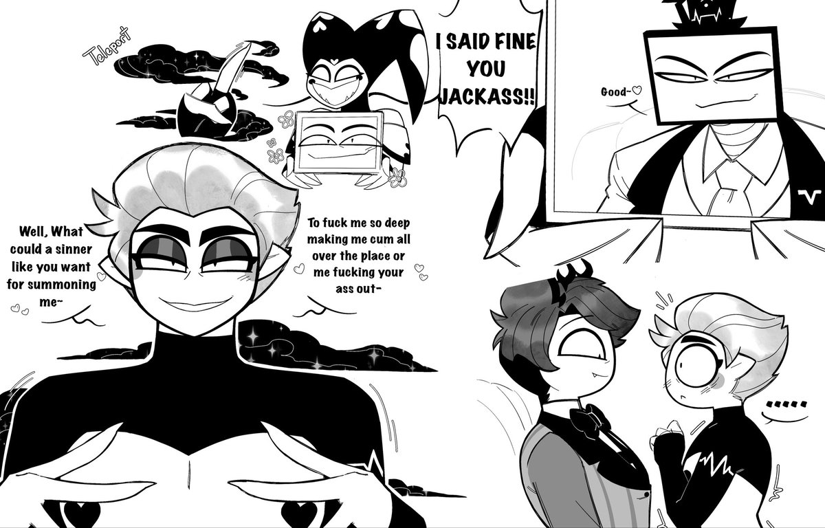 Vanhill211's tweet photo. #HazbinHotel #Radioapple #Bambilu + Vox Doodle // Basically Lucifer works for the V’s &amp; sometimes their personal slut for business ~ https://t.co/PYoUZujLH9
