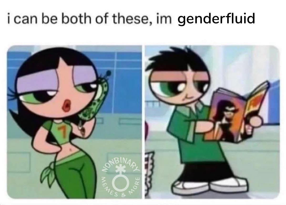wineandroses82's tweet image. Depends on my mood ✌️
#genderfluid #nonbinary #nonbinaryNovember