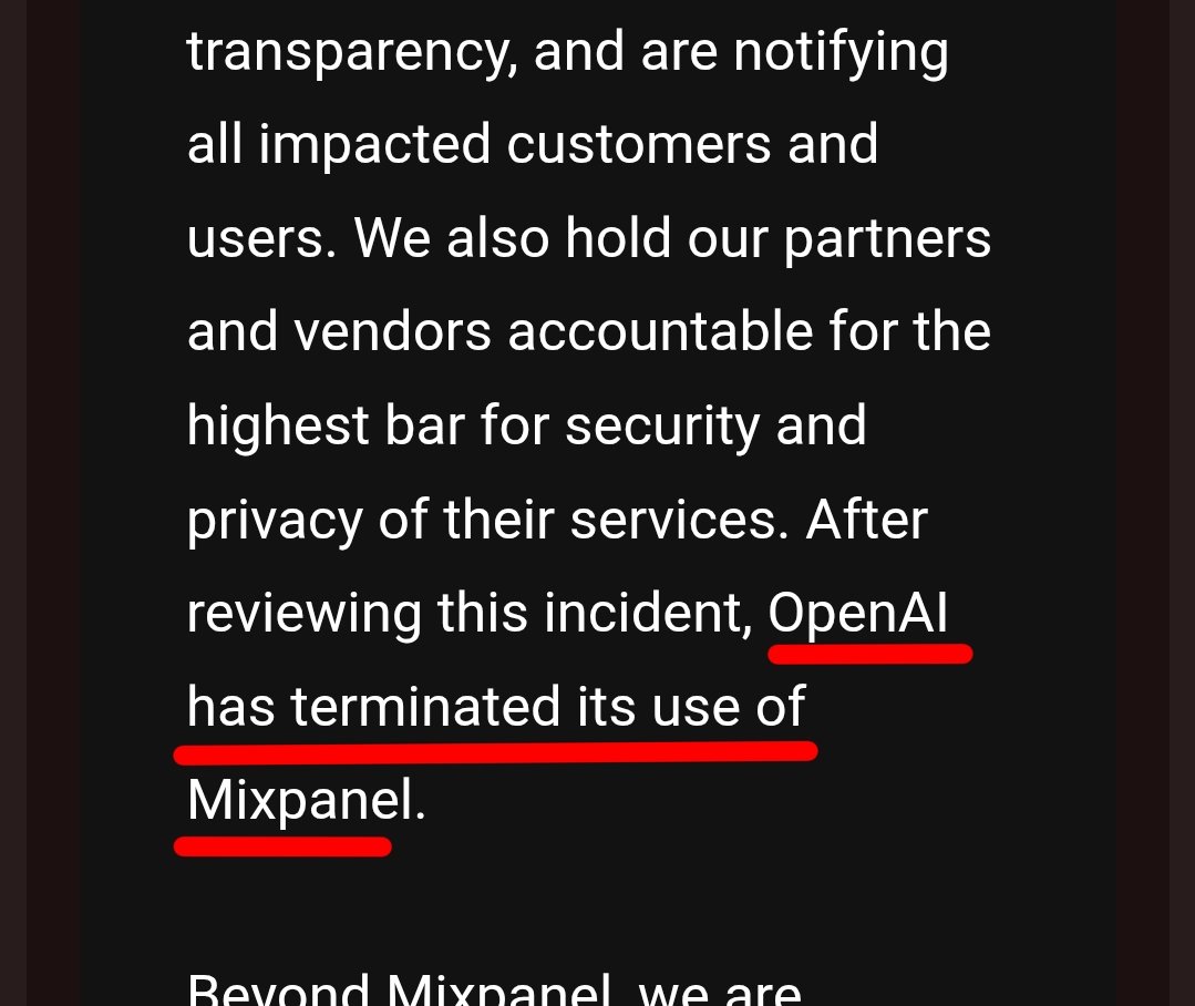 ajeetunc's tweet image. openai removed mixpanel from it&apos;s service