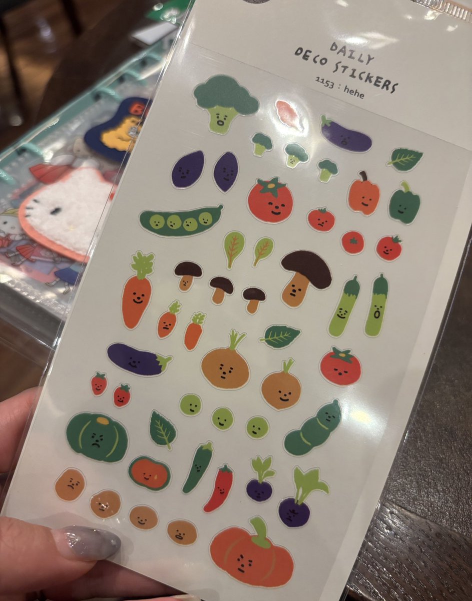 かわいいがあふれている、、
シール帳はこの世の全部！
今日買ったお野菜シールもはろーっと🍅🍄‍🟫🫛