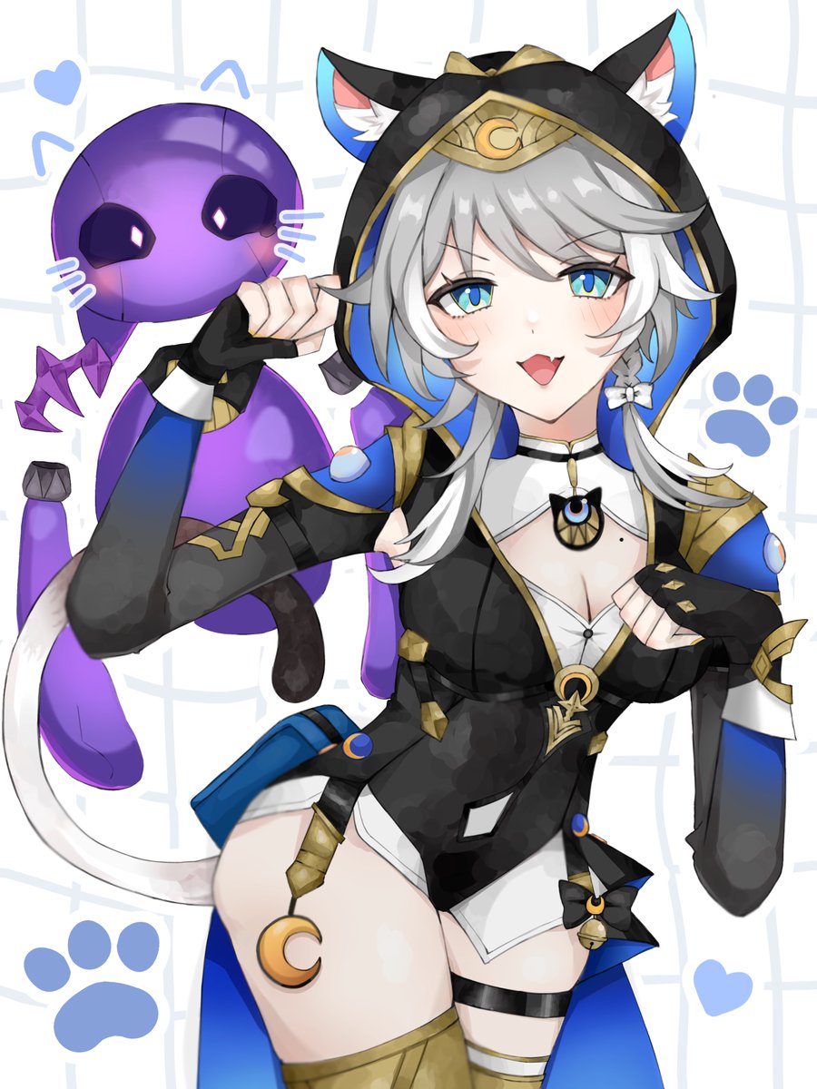 IIl____00's tweet image. サフェル復刻~🐾  #サフェル  #Cipher  #HonkaiStarRail  #イラスト
