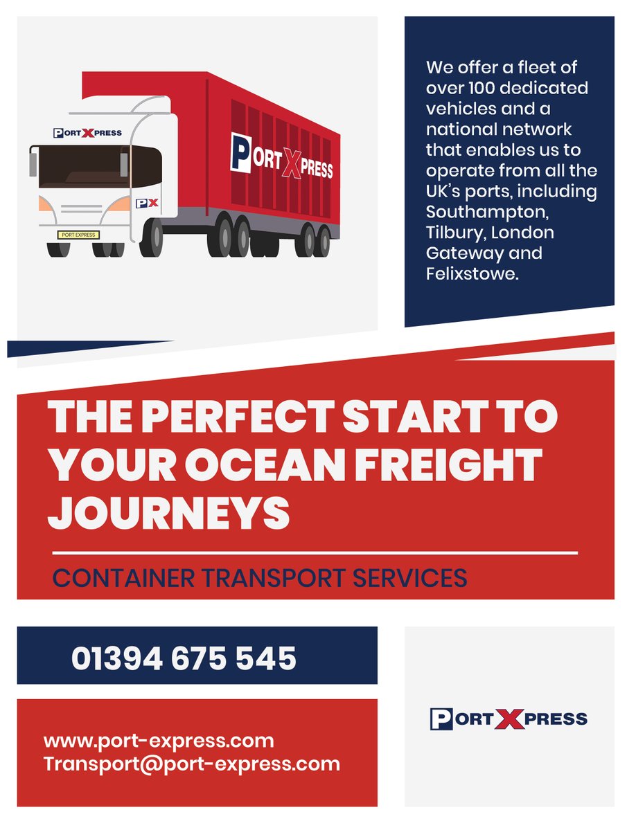 portexpress's tweet image. Now over 20 years providing quality, reliable, UK container transport services.
port-express.com
#20years  #containertransport  #freight  #logistics  #transport  #PortExpress