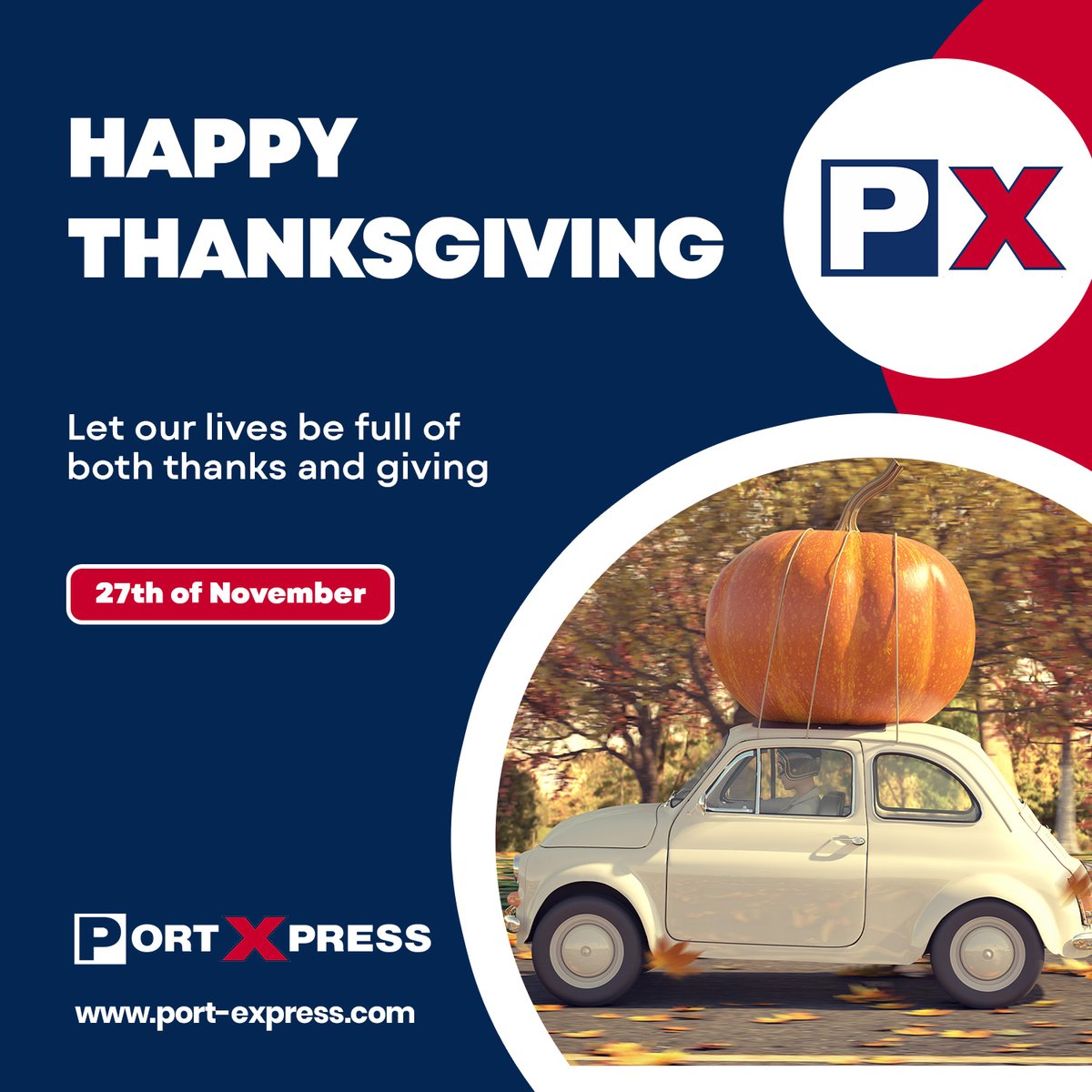 portexpress's tweet image. Happy Thanksgiving - Let our lives be full of both thanks and giving
port-express.com
#containertransport #freight #logistics #transport #Thanksgiving