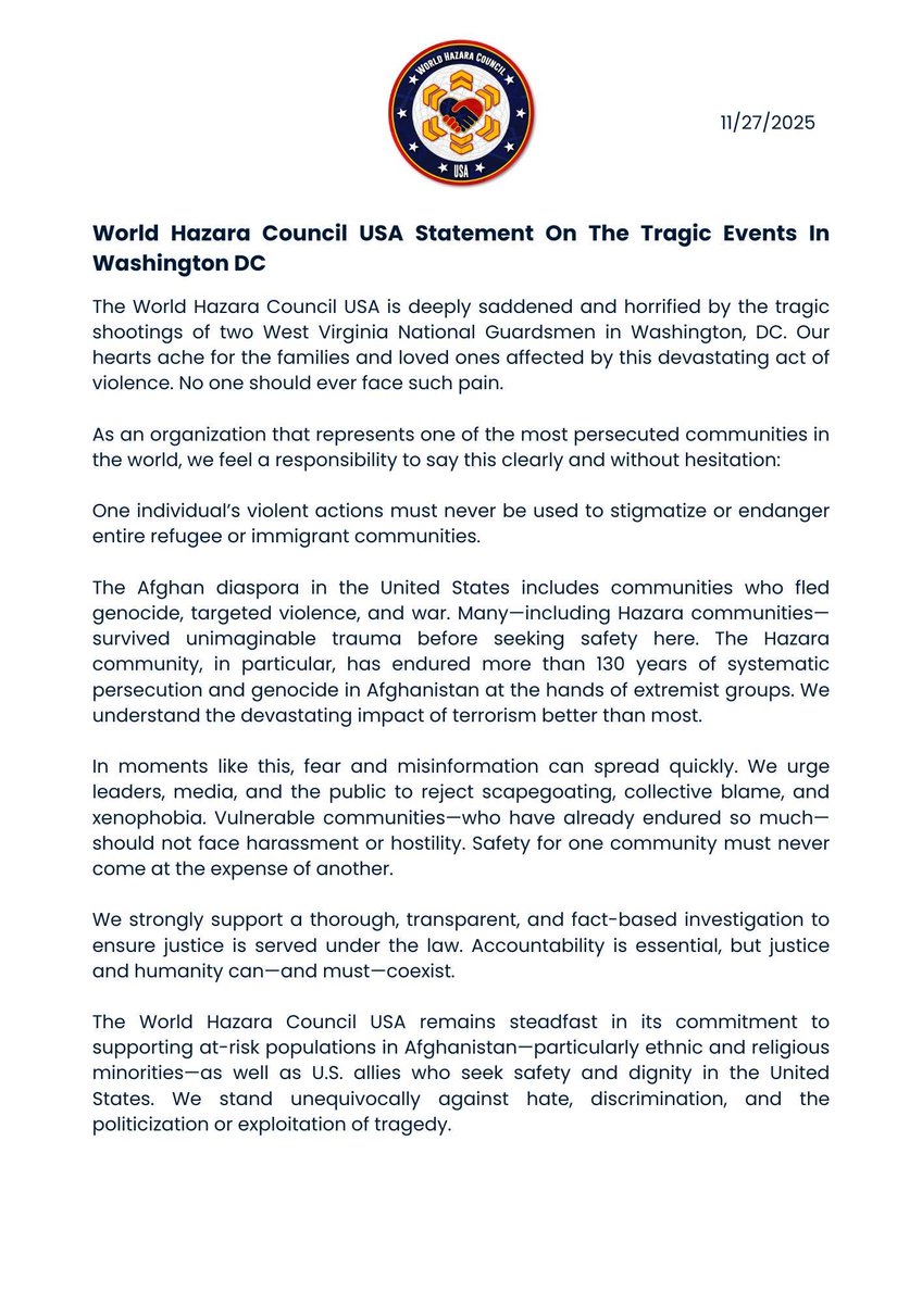 World Hazara Council USA tweet media