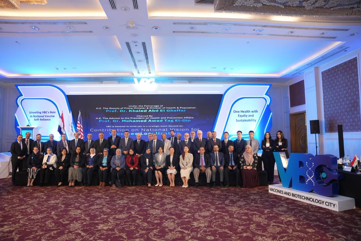 WalvaxBiotech's tweet photo. From the high-level "Vaccine Localization" forum in Cairo: Walvax's PCV13 (Weuphoria) is now launched in Egypt!

A landmark moment for pediatric care in Egypt, combining disease protection with strategic local manufacturing goals.

#VaccineLocalization #Cairo #PCV13 https://t.co/j4HbR4vMTR