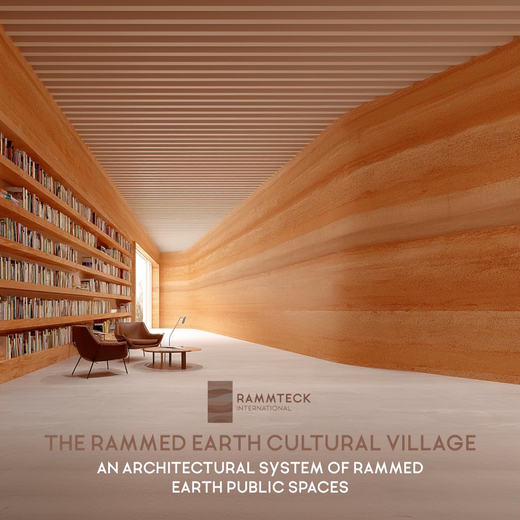 RAMMTECK's tweet image. Within the reading center, RammteckInternational forms calm zones using rammed earth wall curves, natural light shafts, and soft furniture encouraging communal intellectual exchange.
 
Rammteck.com
 
#eartharchitecture #sustainableconstruction #sustainablearchitecture