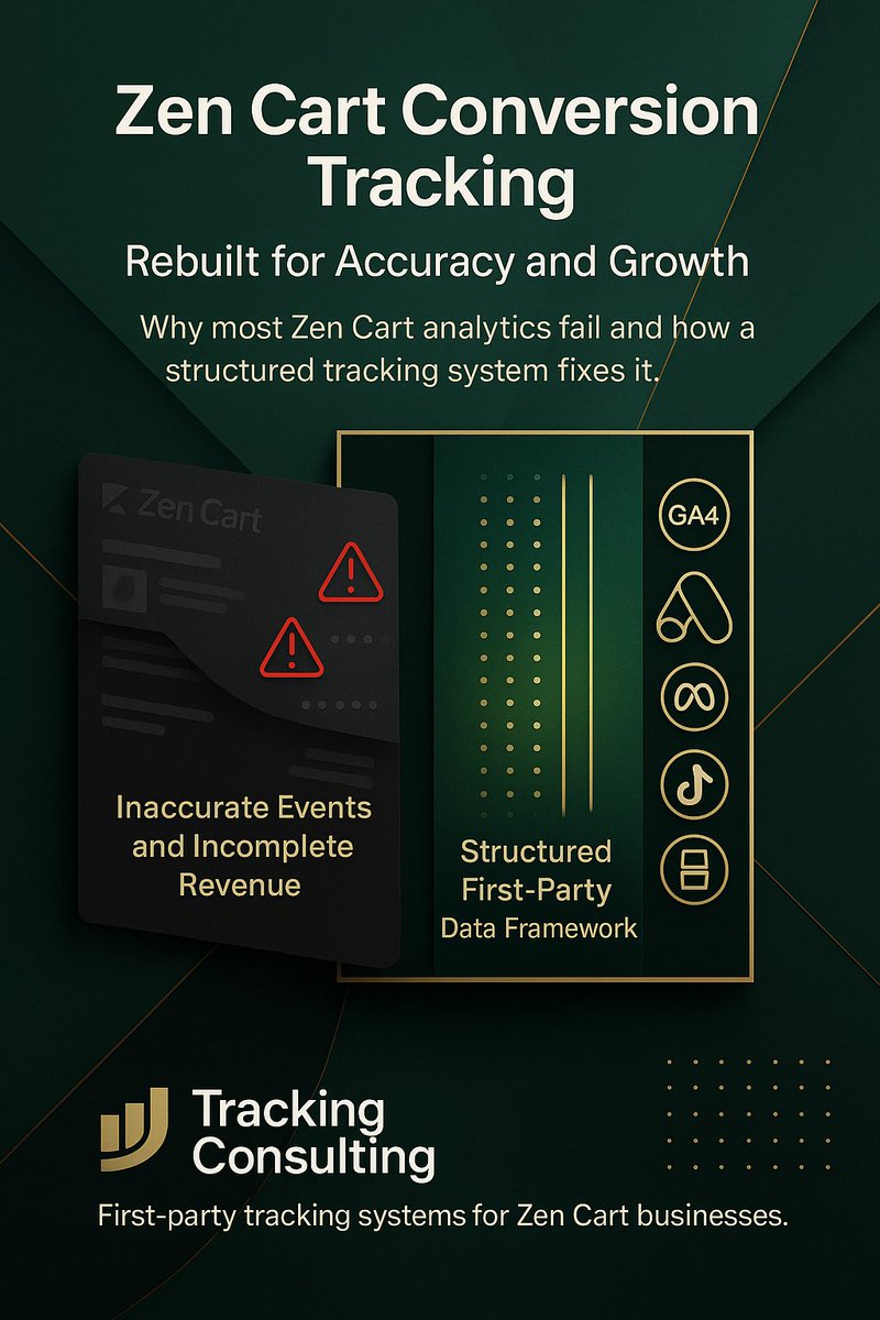 ArifulIslamCSE's tweet image. Zen Cart stores don’t struggle because of marketing. They struggle because their tracking is outdated. A modern dataLayer and server-side setup fix attribution, stabilise bidding and unlock real scale.
#ZenCart #ConversionTracking