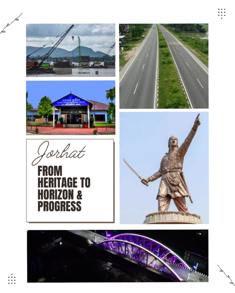 Jorhat stands as a beacon of Assam’s progress ~ from its Ahom legacy to leading strides in tea research, education and innovation. 

Our government is committed to accelerating development, preserving heritage and shaping Jorhat as a model of balanced growth.