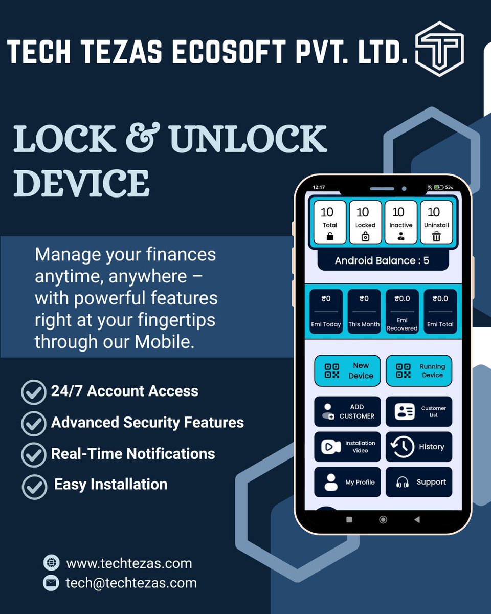 techtezas's tweet image. &quot;Secure your business, secure your future! 🔒💸 Lock and unlock your device with ease, and focus on growing your retail empire.&quot; 
#LockAndUnlockDevice #DeviceSecurity #SmartDevice #UnlockYourTech #TechTips #CyberSecurity #GadgetHacks #MobileSecurity #DeviceManagement