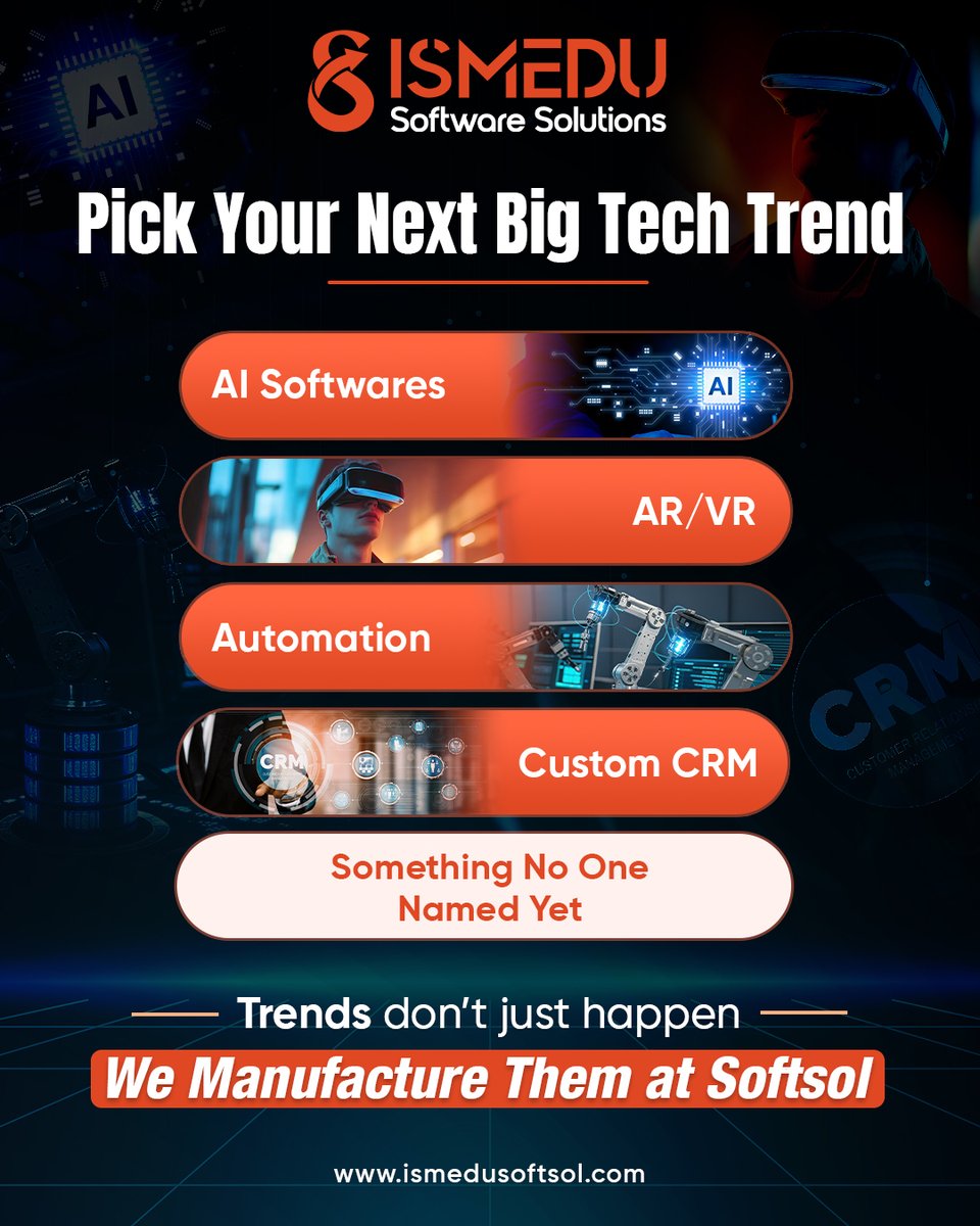 ISMEDUSoftSol's tweet image. Everyone wants the next big thing.
We don’t wait for it…
We develop it, test it, launch it,

ISMEDU Software Solutions, where ideas upgrade before they upload.
.
Email: Info@ismedusoftsol.com
Website: ismedusoftsol.com
.
#ismedusoftsol #webuildthefuture #softwaresolutions