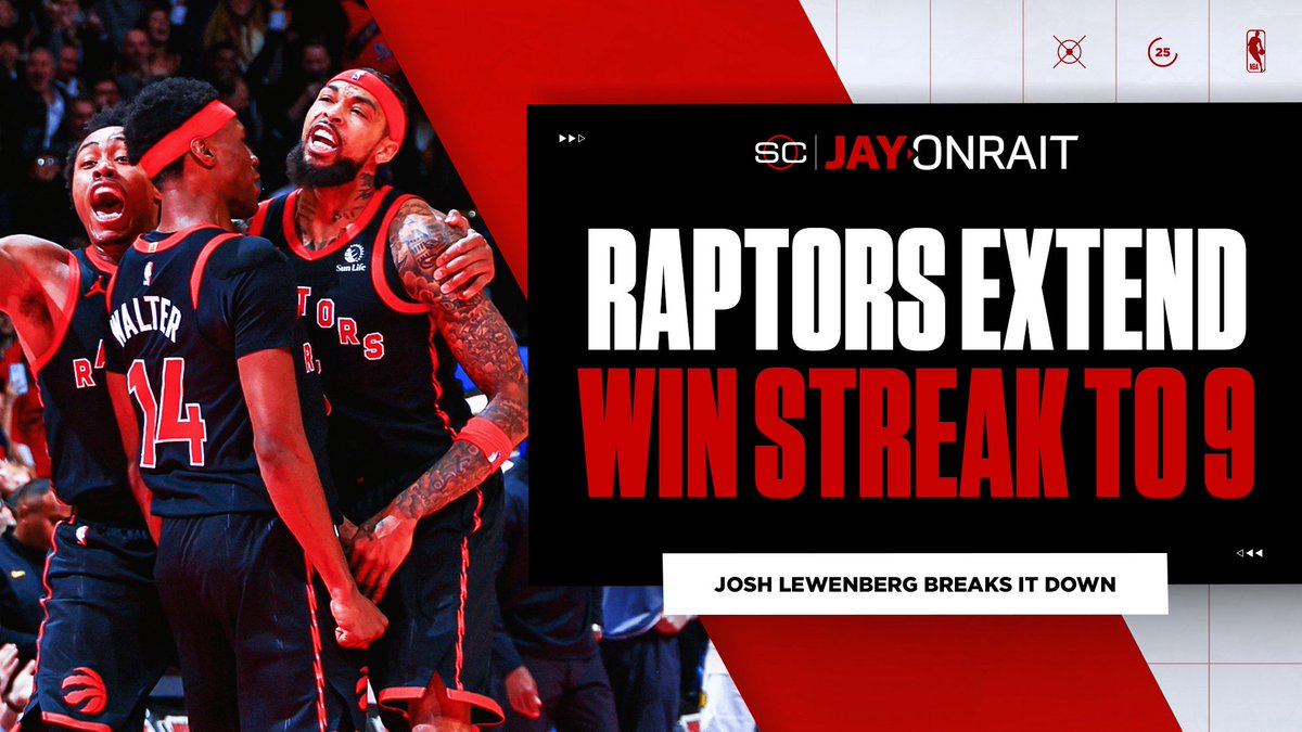 ‘We’re seeing the evolution of the Raptors in these clutch moments.’ <a href="/JLew1050/">Josh Lewenberg</a> has more on the Raps’ ninth straight win: youtu.be/s2DiNbP6RCE