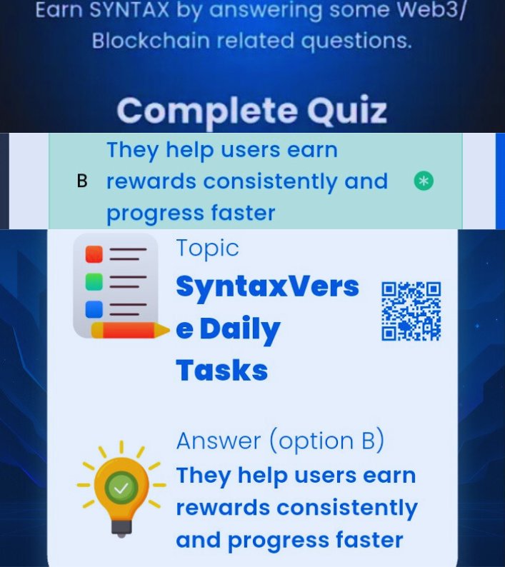 MissyOgo's tweet image. Syntax Verse📍 Daily /General Quiz For Today.
Date: 27/11/2025 

Daily Quiz📌
📍Answer: 👉  Option  B 

⭐️Reward:  20 $SYN 
  #syntax