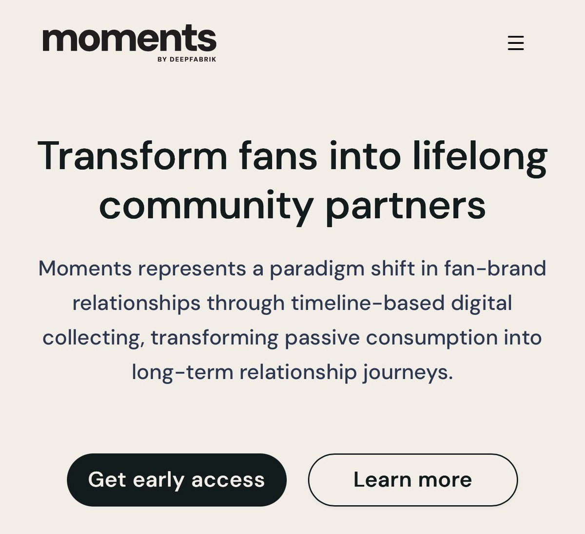 Your art. Their journey. One home.

Every artist creates worlds.
Worlds built from imagination, emotion and craft.
But online, those worlds are scattered across feeds, algorithms and platforms that were never built for depth or belonging.

Moments was created to give artists a