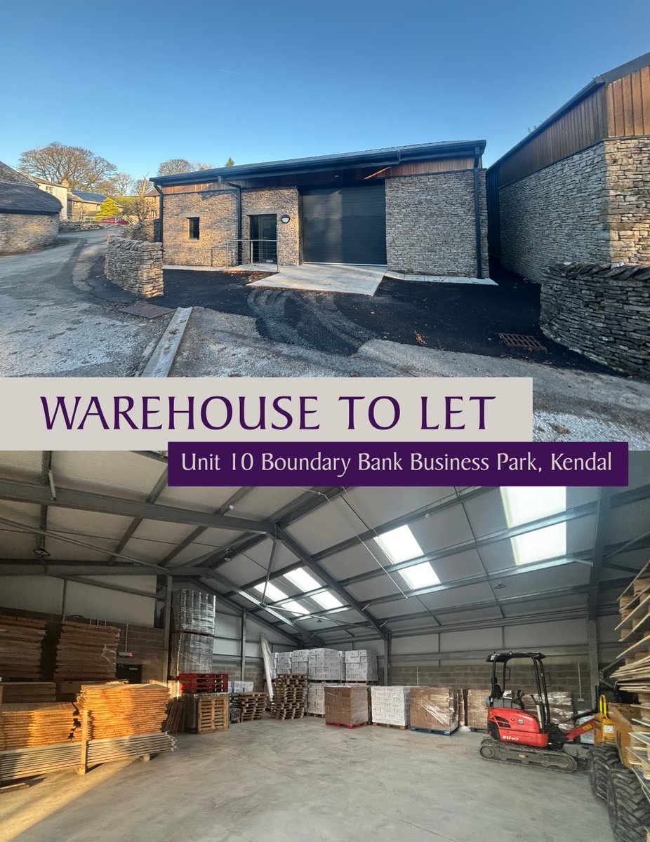 🏢 Modern Warehouse Premises To Let 🏢

📍Unit 10 Boundary Bank Business Park, Boundary Bank Lane, Kendal, Cumbria LA9 5RR

Rental - £20,000 per annum exclusive

🔗 View more on our website: loom.ly/H_G1zGk

📞 01539 769790