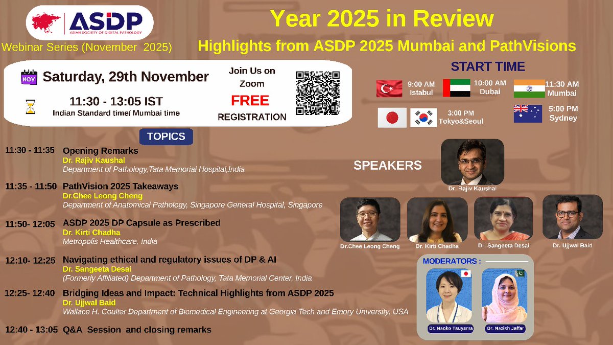 🔔 ASDP's November Webinar is happening this Saturday!

🔎 Theme: Year 2025 in Review – Highlights from ASDP 2025 Mumbai and PathVisions
📅 Date: November 29, 2025
🕘 Time: 9:00AM Istanbul | 10:00AM Dubai | 11:30AM Mumbai | 3:00PM Tokyo | 5:00PM Sydney