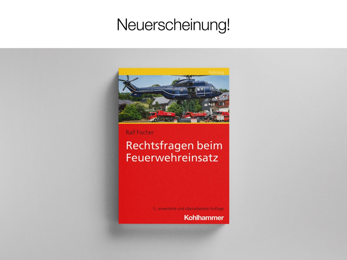 Heute ausgeliefert: die 5. Auflage "Rechtsfragen beim Feuerwehreinsatz" von Ralf Fischer. Das Werk ist komplett aktualisiert und erweitert worden - und erscheint nun im größeren Fachbuchformat. Erhältlich im Buchhandel und im Shop bei <a href="/Kohlhammer/">Kohlhammer Verlag</a> 
#feuerwehr