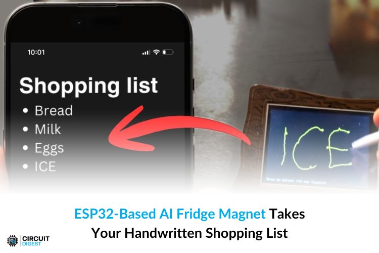 CircuitDigest's tweet image. An AI-powered fridge magnet using an ESP32 touchscreen that can read handwritten notes to update the shopping list on a smartphone.
Read More - circuitdigest.com/news/esp32-ai-…

#TechNews #MakerProjects #IoT #DIYTech