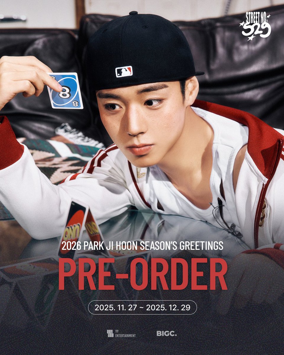 bigc_select's tweet image. 2026 PARK JI-HOON SEASON’S GREETINGS
🛹STREET NO.529🛹

PRE-ORDER OPEN
📅 ~ 2025.12.29 23:59 (KST)

🛒 Purchase Now: go.bigc.im/3XX0BFX

#박지훈 #PARKJIHOON #パクジフン
#YYentertainment #BIGC #빅크 #ビック