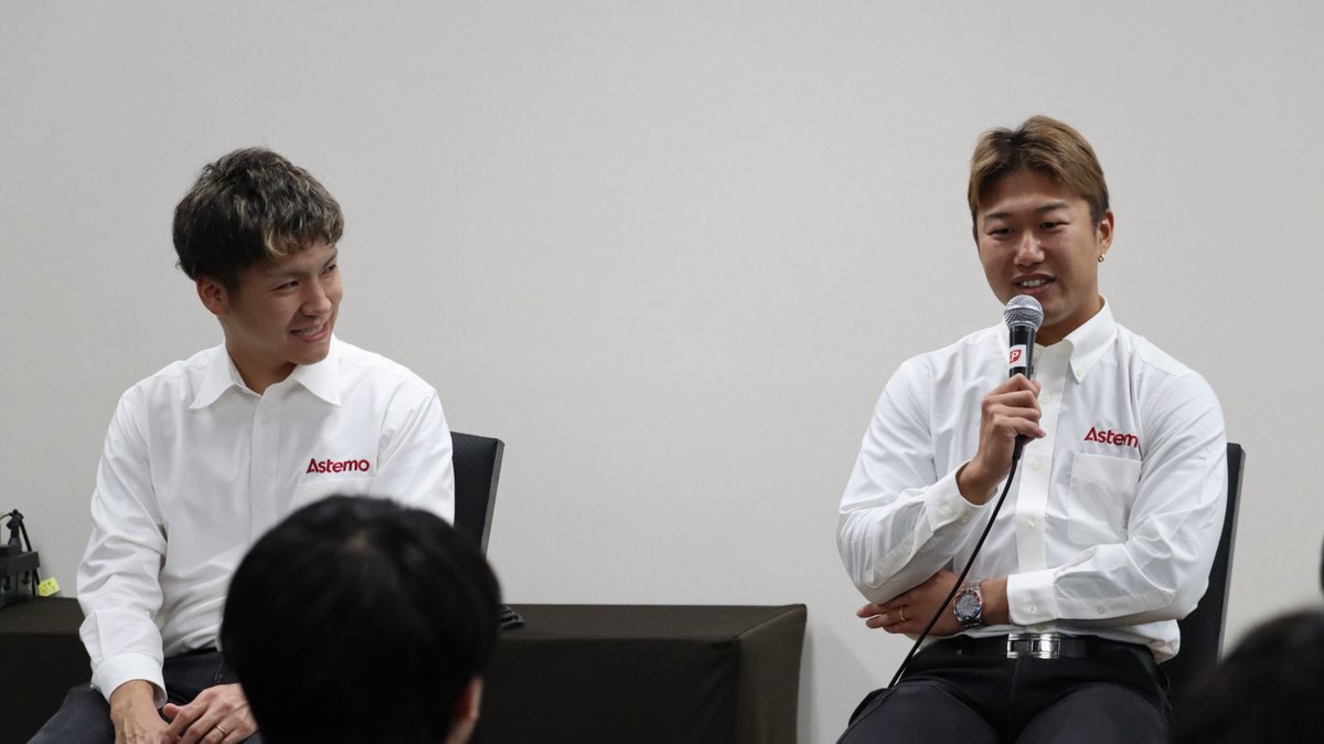 astemojp's tweet image. Astemo Pro Honda SI Racingの野左根選手と羽田選手が採用イベントに来てくれました👏

トークショーでは学生からたくさんの質問が👀💭
参加いただいた自動車部・バイク部のみなさんありがとうございました🚗🏍

@kohta_noz3 @T_H2323
@CIT_CAR @bike78napa @TUMPAbirdman @mumc106 @kogakuinrace