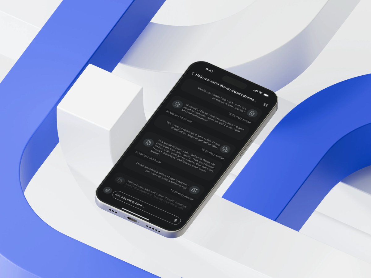 riazuddinroney's tweet image. Designed a clean, structured AI Chat Screen focused on clarity, flow, &amp;amp; long-form readability. Dark mode reduces fatigue, message spacing improves scanning, and minimal UI helps users stay focused on the conversation. What would you improve in an AI chat UI? #AItools #AIchatbot
