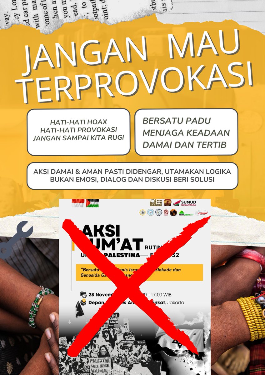 cfyfcdrydrdr's tweet image. Tetap tenang dan cerdas memilah informasi, hindari ajakan yang merugikan.
#JanganTerprovokasi #AksiDamai #TetapBijak