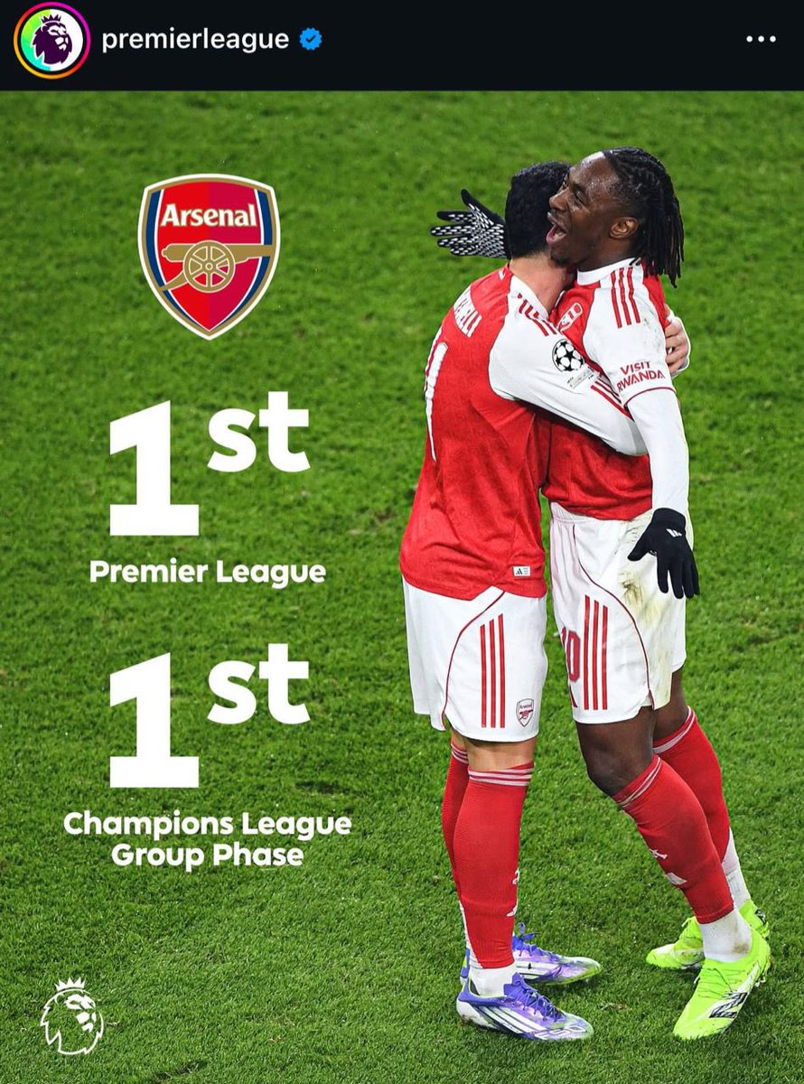 Gm y'all 💜

As an Arsenal fan i woke up this morning with so much joy and happiness...seeing my team rise up from being a banter club to a club whom every one now fear and revere gives me much joy fr

Another day to try again and give thanks for life 

Will continue my usual