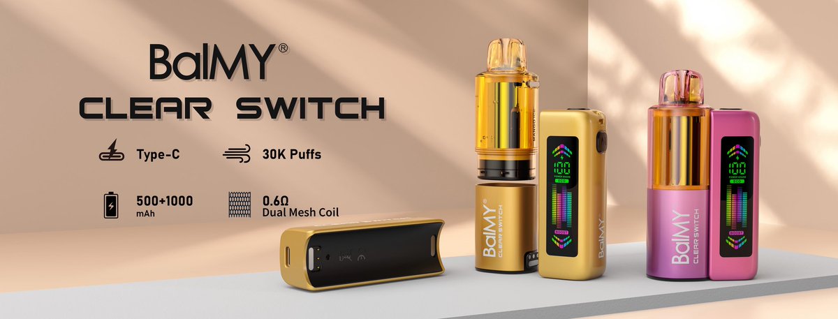 ivapeJerry's tweet photo. BalMY Clear Switch pod kit https://t.co/TNIoMw2Y7x