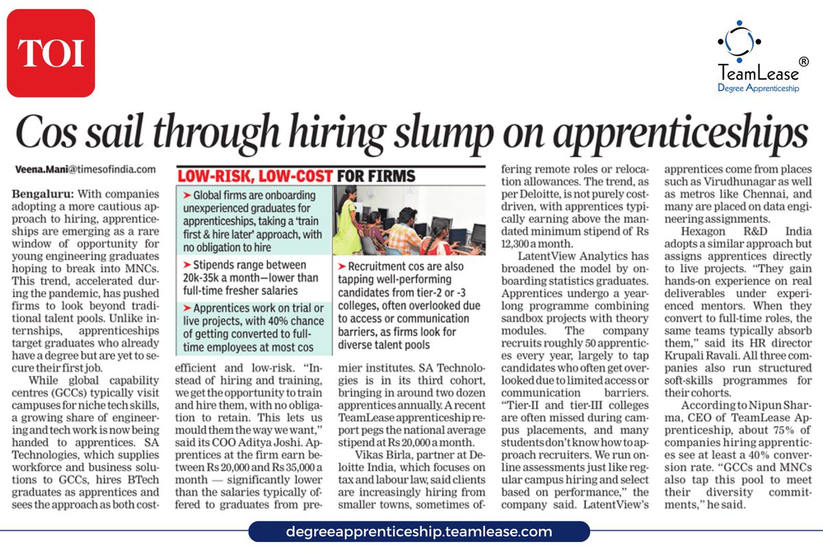 TeamLease Degree Apprenticeship tweet media