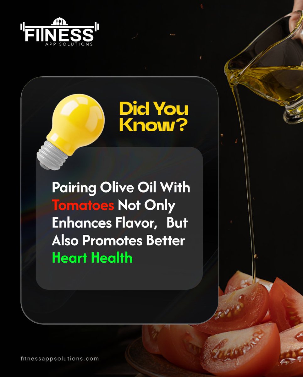 fit_appsolution's tweet photo. Tomatoes and olive oil make the perfect wellness duo 🍅✨

They boost flavor, improve nutrient absorption, and support a healthier heart.

Good food. Good health. 🌿

Learn more: https://t.co/PbWY7L2Qgx
.
#healthyhabits #wellnesstip #nutritionbenefits #fitnessappsolutions https://t.co/YbWqu7llw8