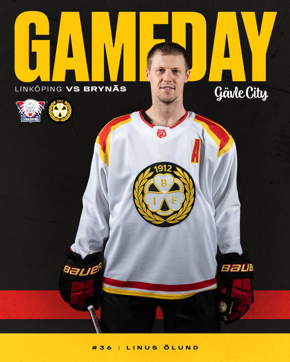 Brynas's tweet photo. GAMEDAY!
🏆 SHL
🆚 Linköping
🏟️ Saab Arena
⏰ 19:00
📺 TV4 Play/TV4 Sport Live 4
🤝 Gameday presenteras av Gävle City https://t.co/vCifUkNPJd
