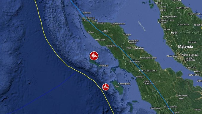 DineshkumarDKN's tweet image. Strong and shallow M6.6 earthquake hits near Sinabang, Indonesia – potential tsunami threat #earthquake #indonesia #tsunami