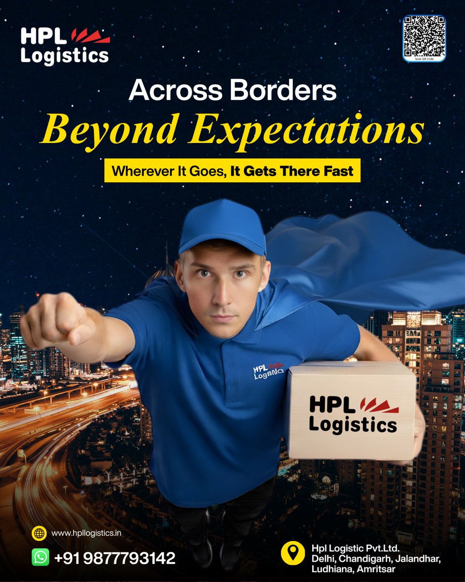 HplLogistics's tweet image. 🚀 Across Borders. Beyond Expectations.  #CourierService #LogisticsPartner #FastShipping #InternationalCourier #SafeDelivery #IndiaBusiness #ExpressService #logisticsindia #courierservice #delhicourier #punjabcourier #fastdelivery #doorpickup #shippingservice