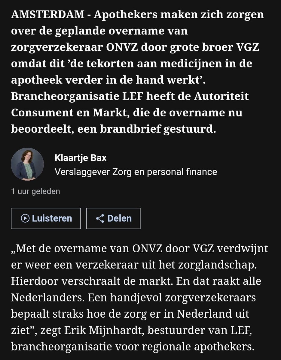 nickynicky78's tweet image. De marktwerking in de #zorg werd in NL op 1 januari 2006 ingevoerd middels de Zorgverzekeringswet; deze verving het oude ziekenfonds en introduceerde 'een gereguleerd marktwerkingsysteem waarbij zorgverzekeraars en zorgaanbieders met elkaar concurreren'.

Werkt niet echt hè? 🤨