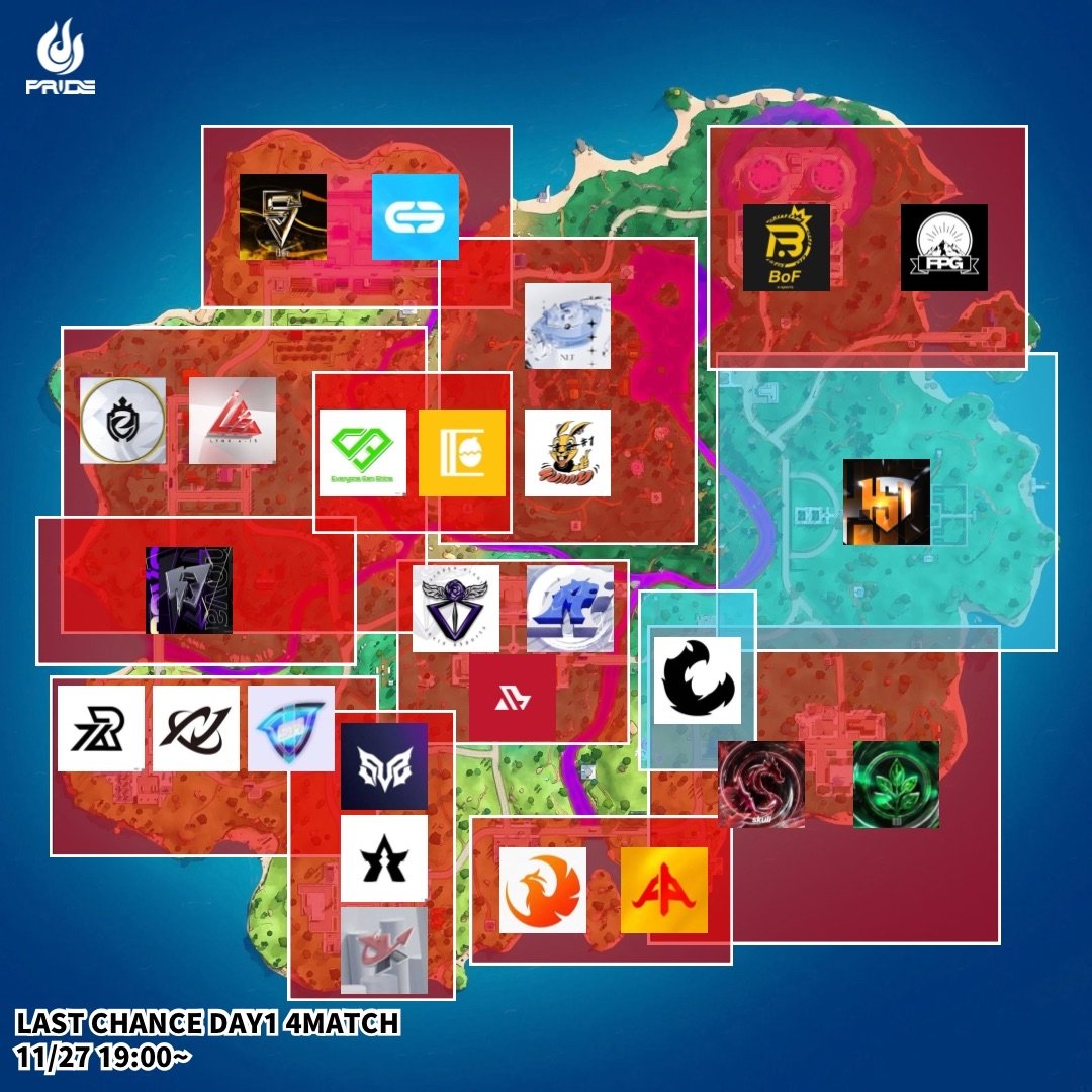 【PRIDE2025 featuring FORTNITE】
LAST CHANCE SPLIT LANDMARK🗺️

本日11/27(木)18:30～(試合開始19:00)
配信URLは引用元をチェック👀
#PRIDE2025 #エネリッシュ