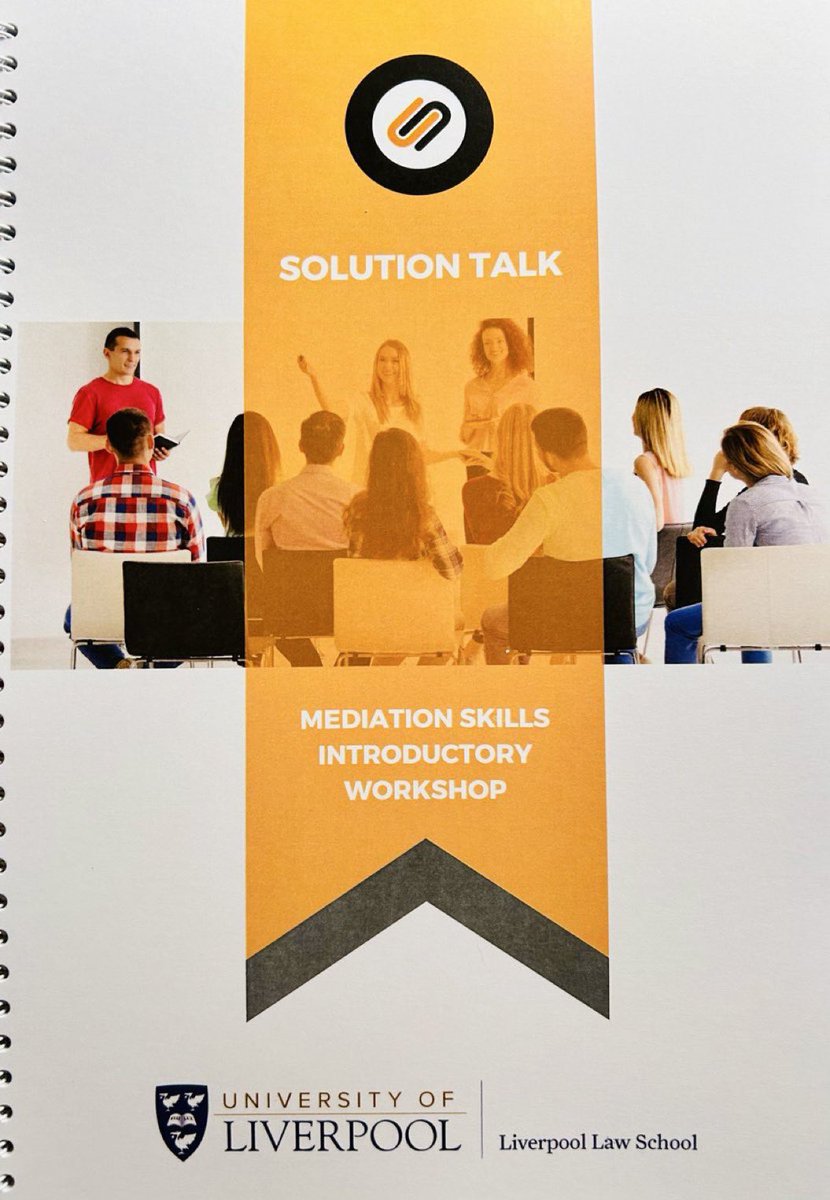 solutiontalkuk's tweet image. Great to be back in Liverpool later today to run our Mediation Skills Introductory Workshop with @LivUni_Law students.

Excited to meet everyone and get underway.

#Mediation #Training #CPD #Employability #SkillsForLife #SolutionTalk