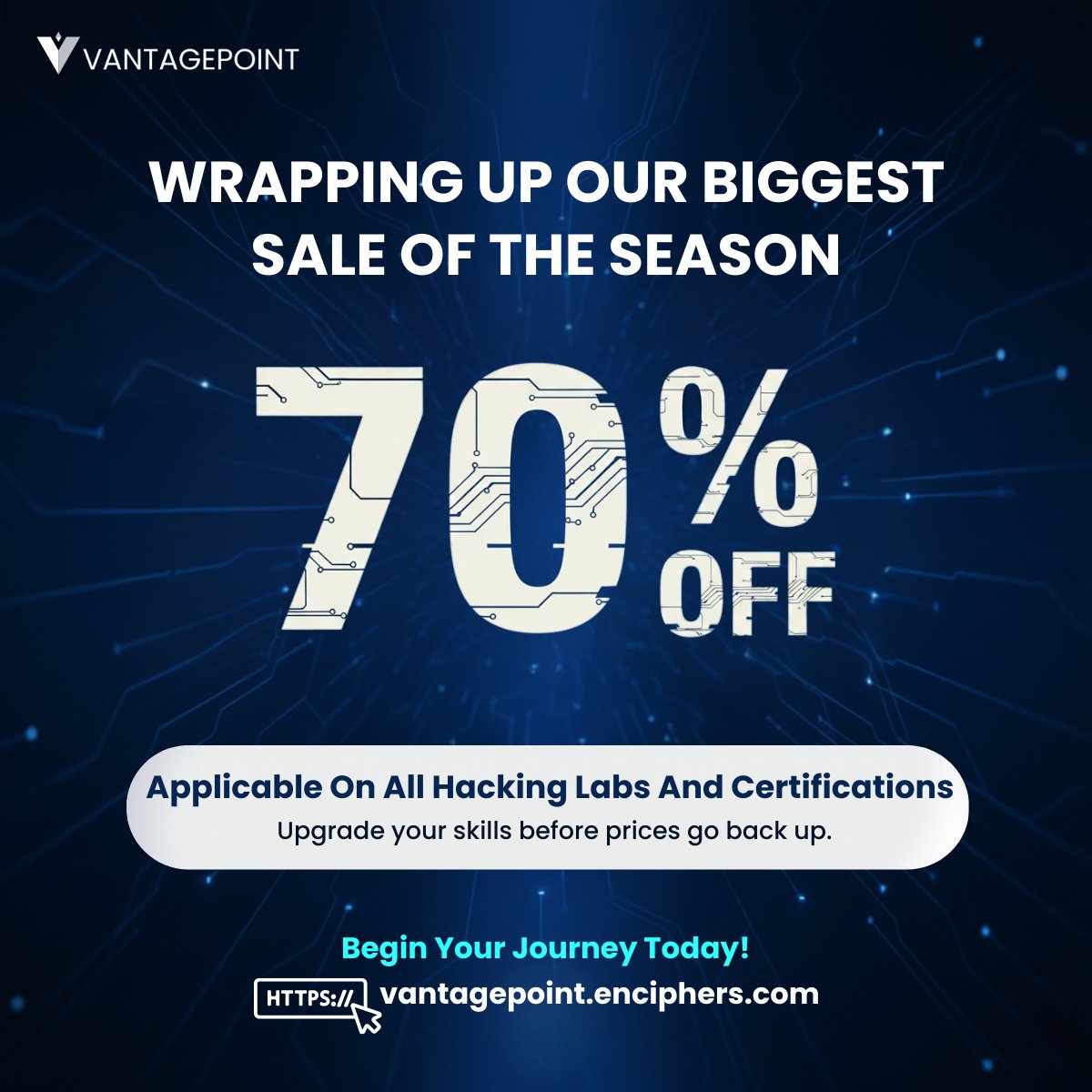 EnciphersLabs's tweet image. Black Friday Sale is fading out… have you enrolled yet?
70% OFF on all hacking labs and certifications.

✓ One-click deployable labs
✓ Real-world security scenarios
✓ On-demand, unlimited access to the exam environment
✓ Challenge-based certifications

Choose your track-…